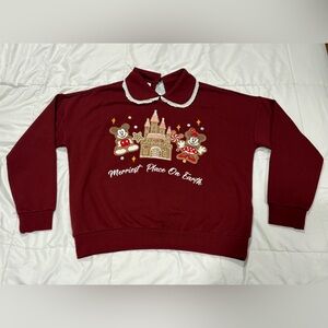 MEDIUM - Mickey and Minnie Mouse Gingerbread Top for Women by Her Universe - NEW